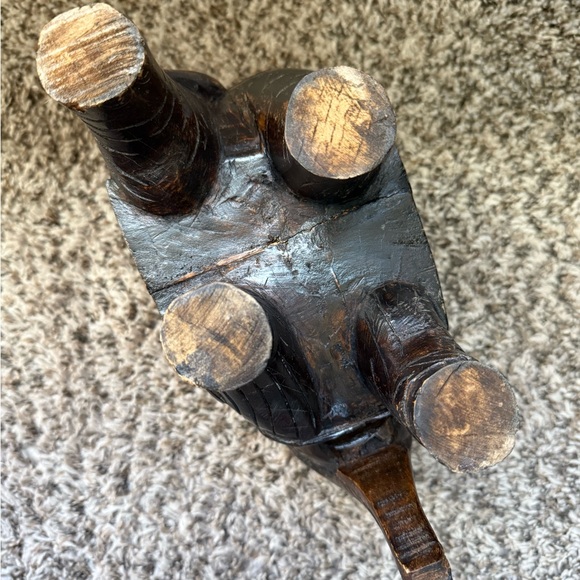 Vintage Bali Elephant solid wood carved. - Picture 5 of 5